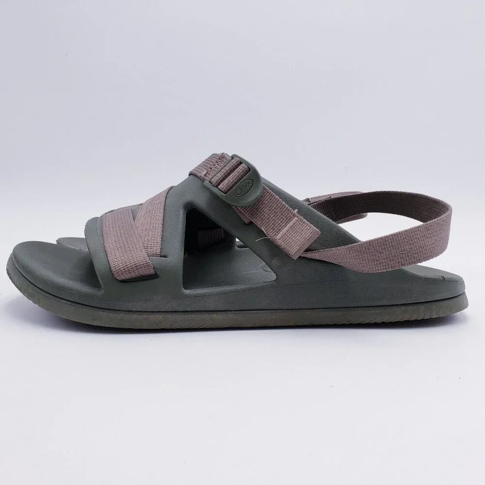 Chaco Women's Grey Green Sandals with Mauve Straps